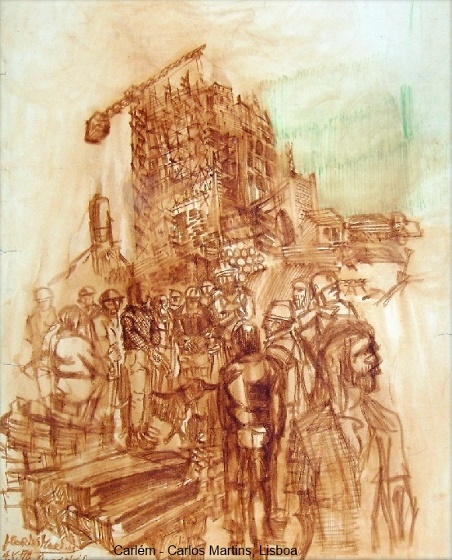 04 - 1974 'Operários' Feltros,papel 50x65cm